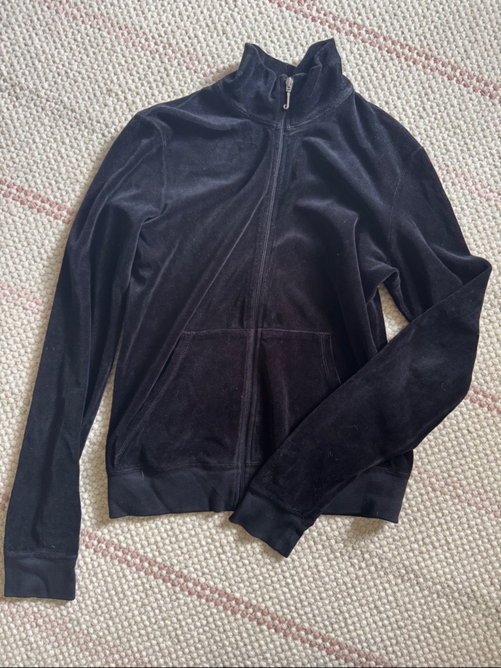 Juicy Couture Black Velour Zip-Up Jacket